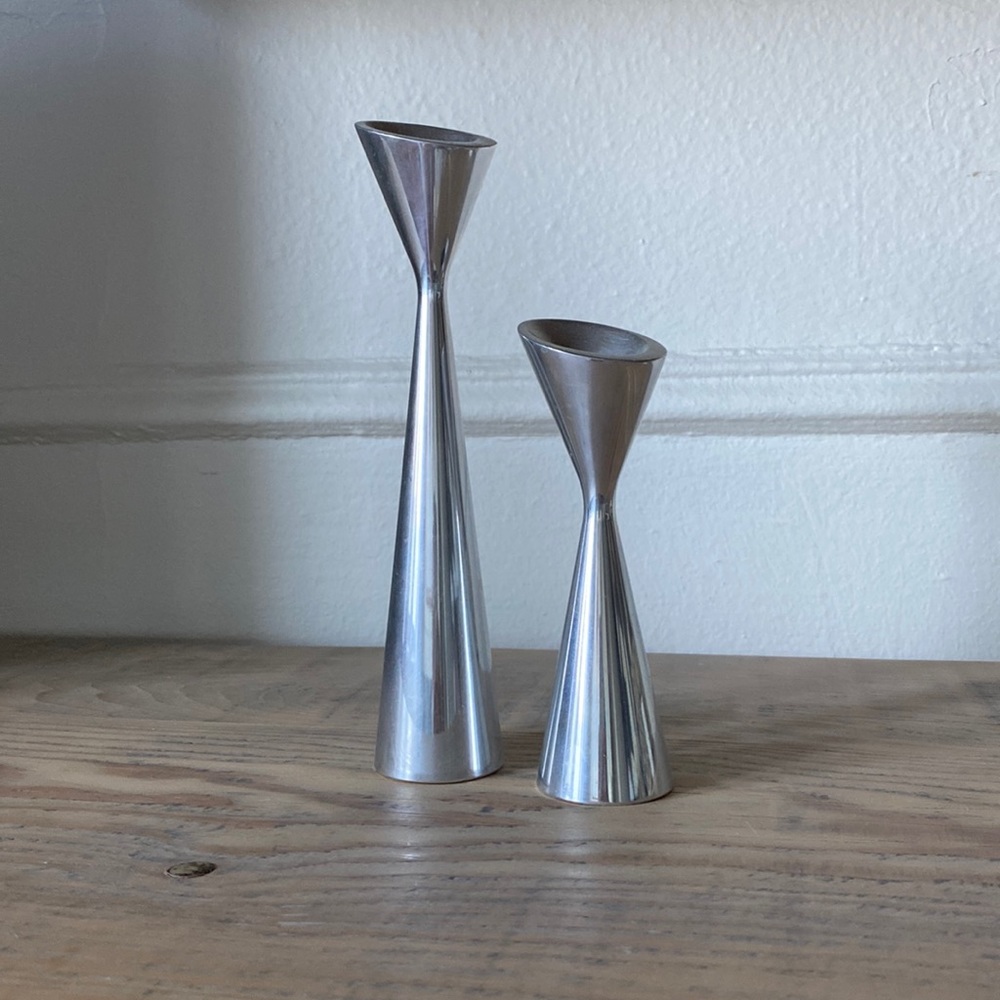 Nambe candlesticks